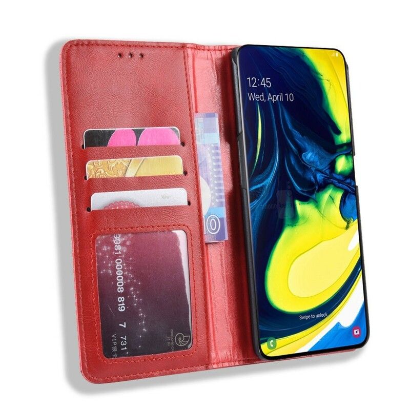 Cover Samsung Galaxy A90 / A80 Flip Cover Styliseret Kunstlæder