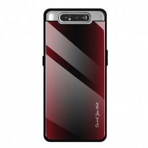 Cover Samsung Galaxy A90 / A80 Kulfiber Hærdet Glas