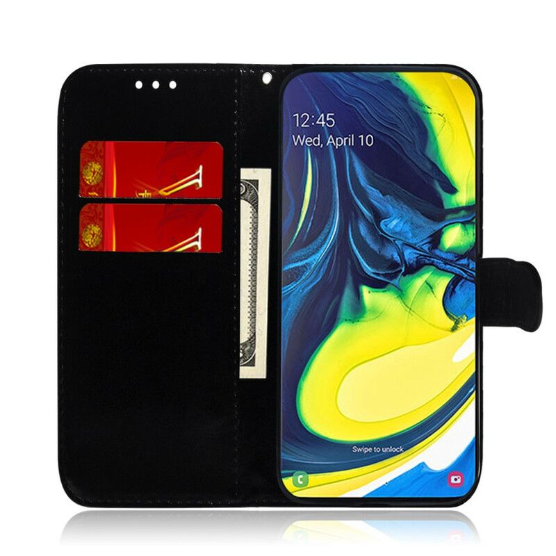 Læder Cover Samsung Galaxy A90 / A80 Ren Farve