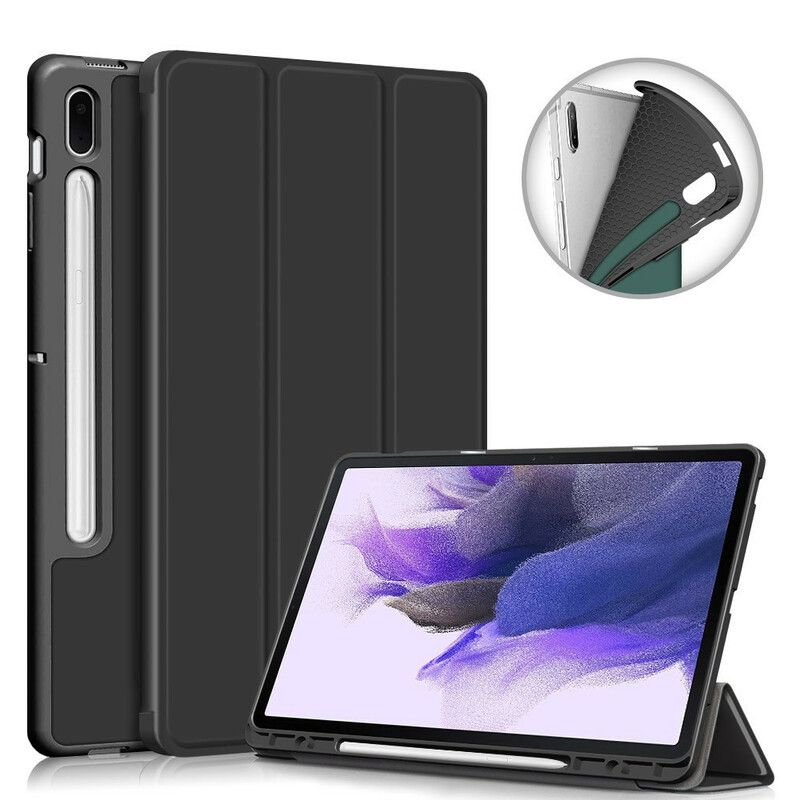 Cover Samsung Galaxy Tab S7 FE Tri-fold Forstærket Stylus Holder