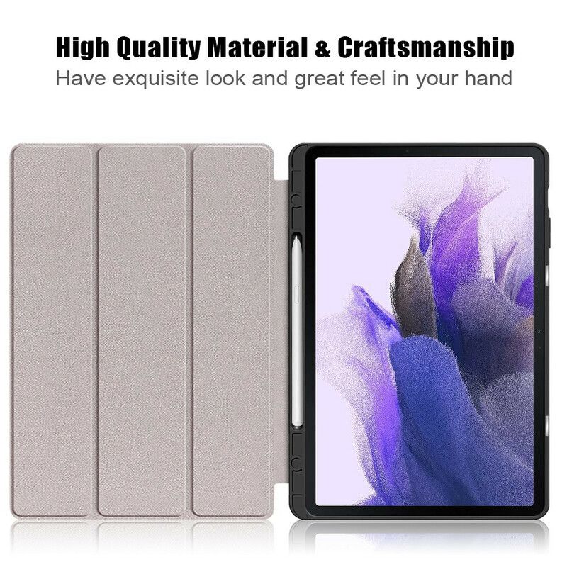 Cover Samsung Galaxy Tab S7 FE Tri-fold Forstærket Stylus Holder