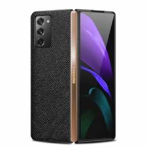 Cover Samsung Galaxy Z Fold 2 Ægte Tekstureret Læder