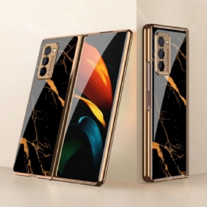 Cover Samsung Galaxy Z Fold 2 Gkk Marmor Hærdet Glas