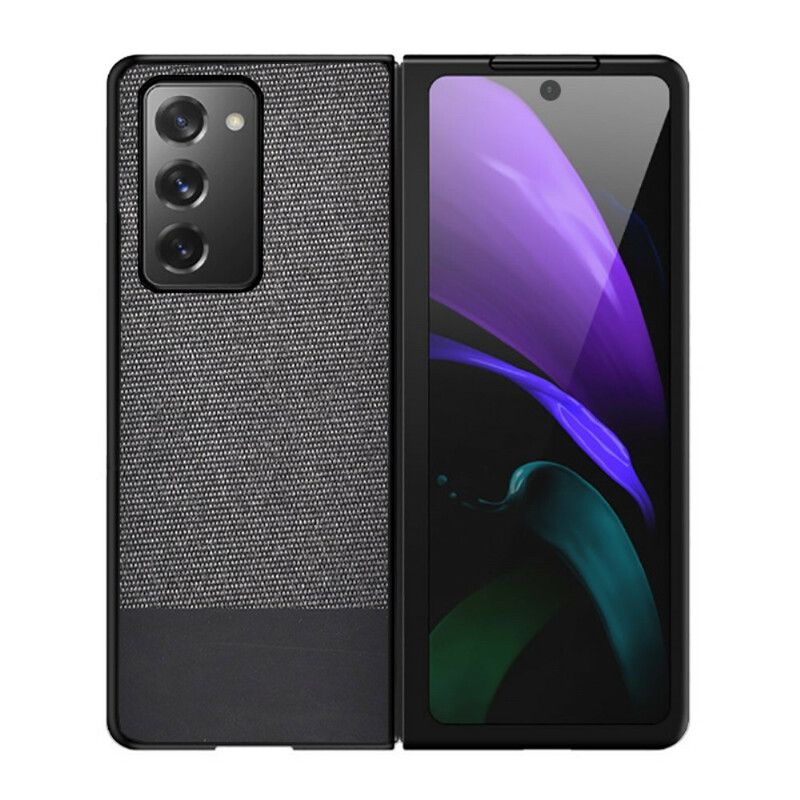 Cover Samsung Galaxy Z Fold 2 Imiteret Læder Og Stof