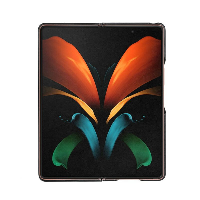 Cover Samsung Galaxy Z Fold 2 Tekstureret Ægte Litchi-læder