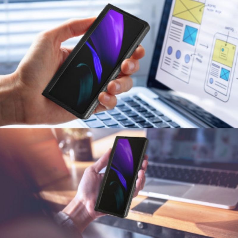 Mobilcover Samsung Galaxy Z Fold 2 Tekstureret Med Håndfri Support