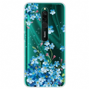 Cover Xiaomi Redmi 8 Buket Blå Blomster