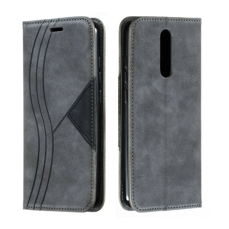 Cover Xiaomi Redmi 8 Flip Cover Wave Læderstil