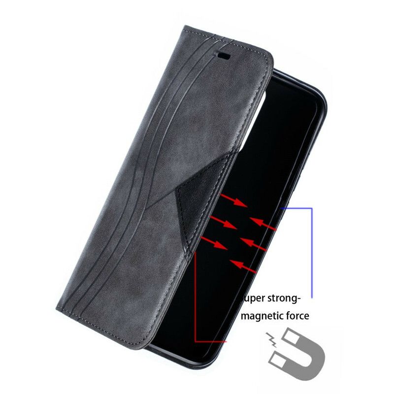 Cover Xiaomi Redmi 8 Flip Cover Wave Læderstil