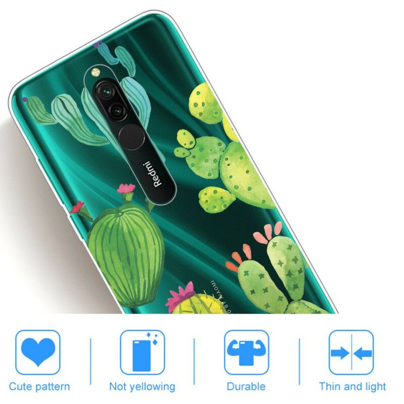 Cover Xiaomi Redmi 8 Kaktus Akvarel