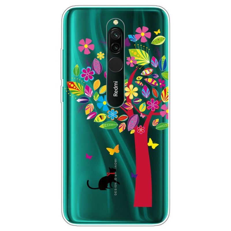 Cover Xiaomi Redmi 8 Kat Under Det Farvede Træ