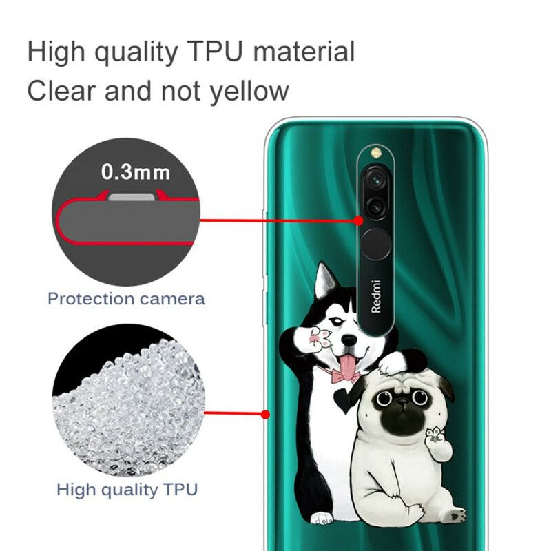 Cover Xiaomi Redmi 8 Sjove Hunde