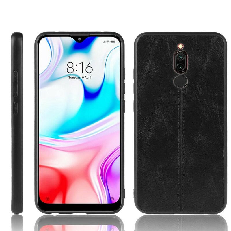 Cover Xiaomi Redmi 8 Søm Lædereffekt