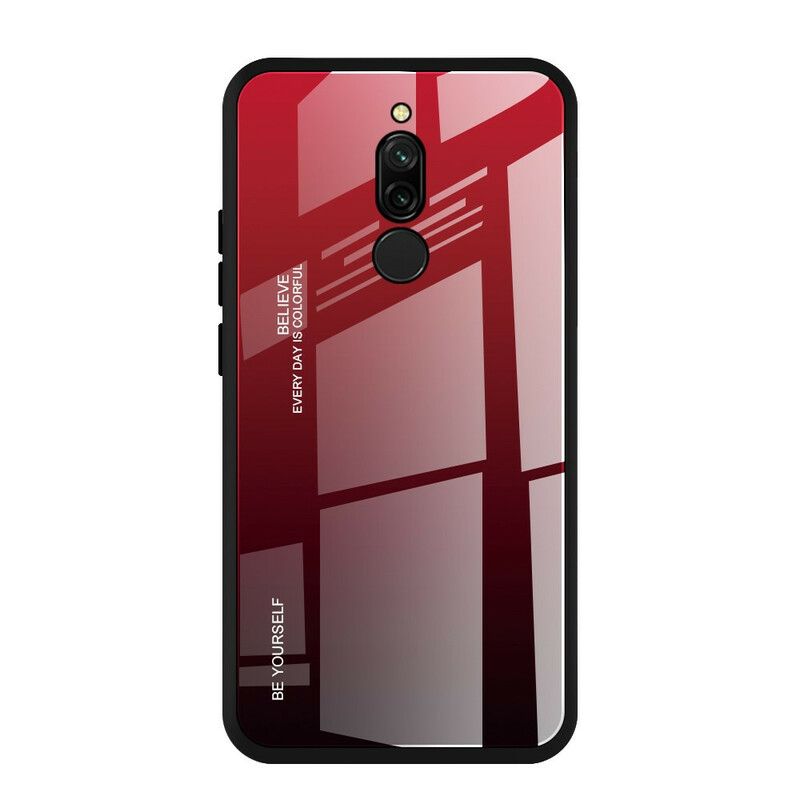 Cover Xiaomi Redmi 8 Vær Dig Selv Hærdet Glas