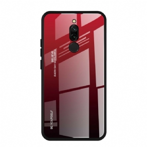 Cover Xiaomi Redmi 8 Vær Dig Selv Hærdet Glas