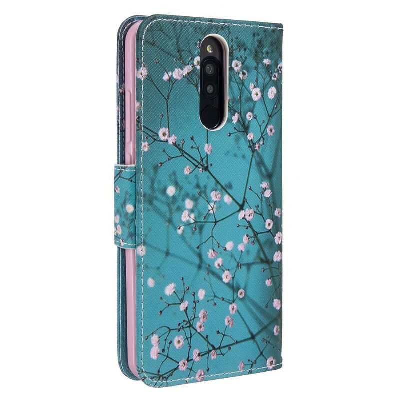 Flip Cover Xiaomi Redmi 8 Blomstrende Træ