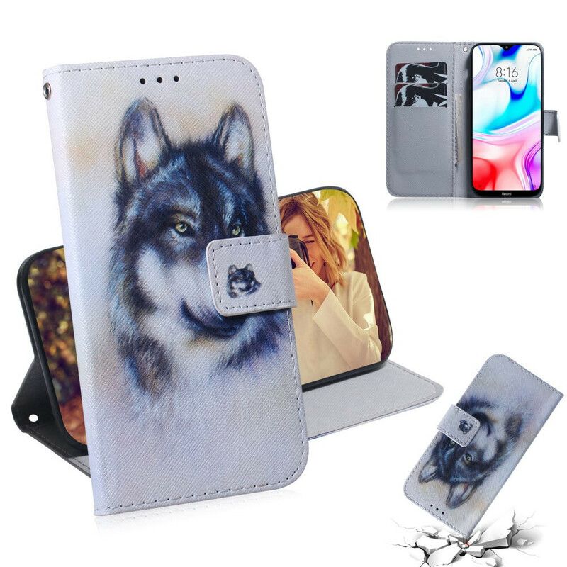 Flip Cover Xiaomi Redmi 8 Hundeblik