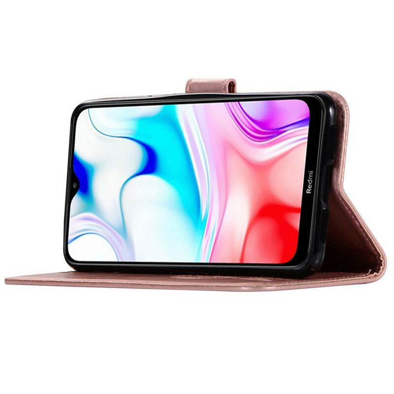 Flip Cover Xiaomi Redmi 8 Lædereffekt Drømmefanger Ugle