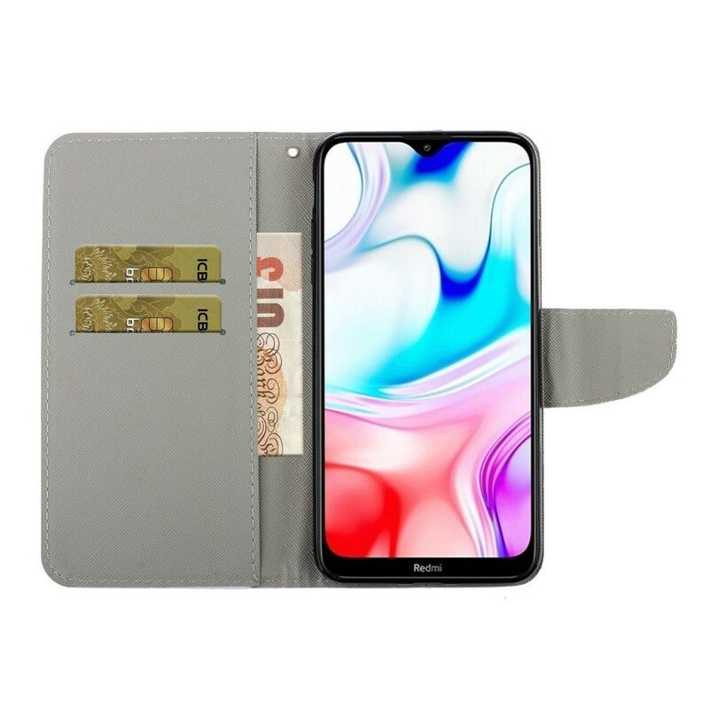 Flip Cover Xiaomi Redmi 8 Med Snor Lev Det Strappy