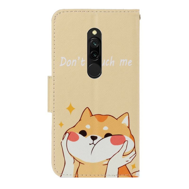 Flip Cover Xiaomi Redmi 8 Med Snor Rør Mig Ikke Strappy Cat