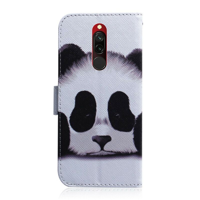 Flip Cover Xiaomi Redmi 8 Panda Ansigt