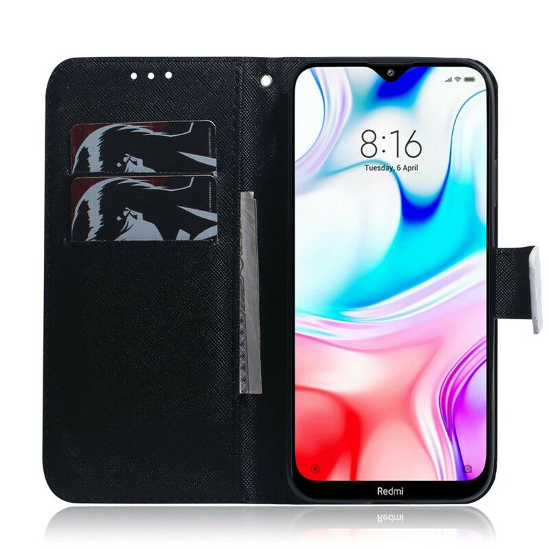 Flip Cover Xiaomi Redmi 8 Panda Ansigt