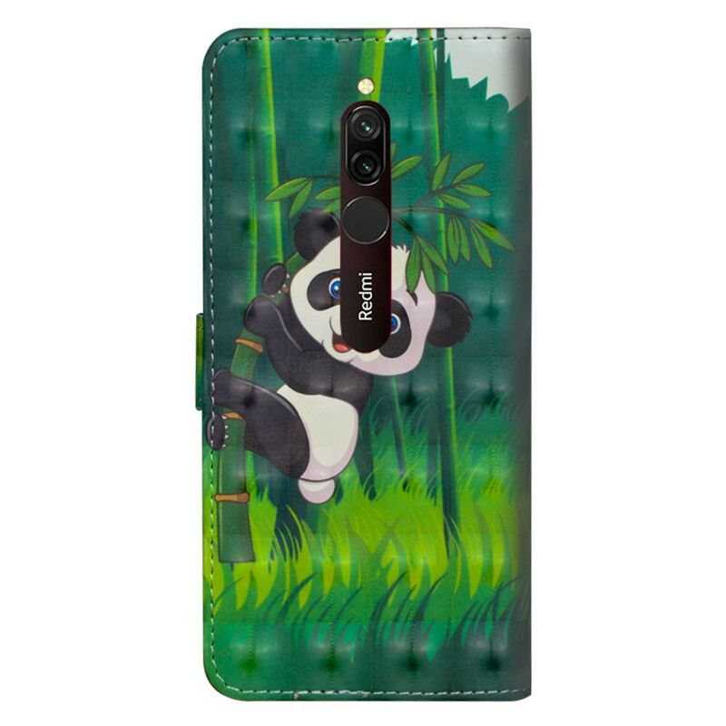 Flip Cover Xiaomi Redmi 8 Panda Og Bambus