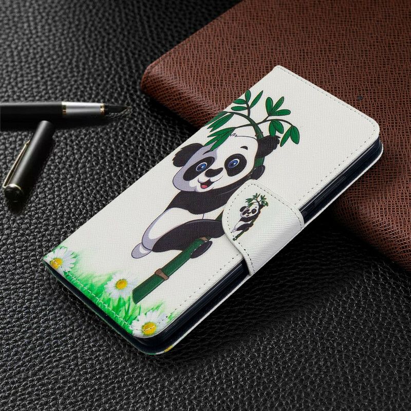 Flip Cover Xiaomi Redmi 8 Panda På Bambus