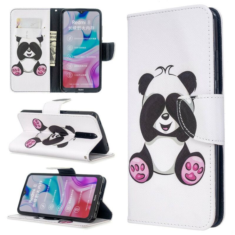 Flip Cover Xiaomi Redmi 8 Panda Sjov