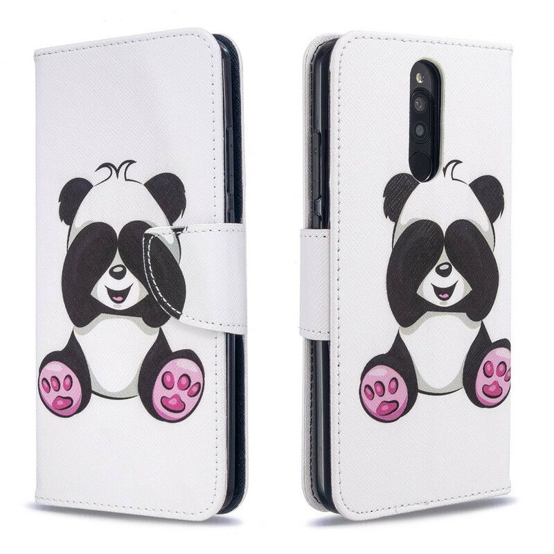 Flip Cover Xiaomi Redmi 8 Panda Sjov