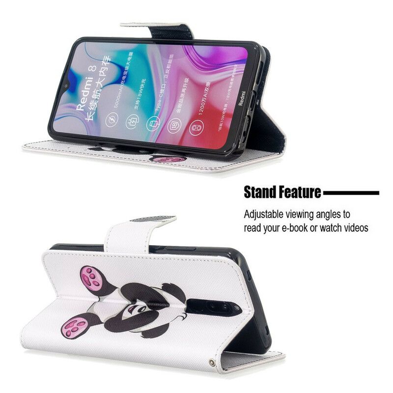 Flip Cover Xiaomi Redmi 8 Panda Sjov