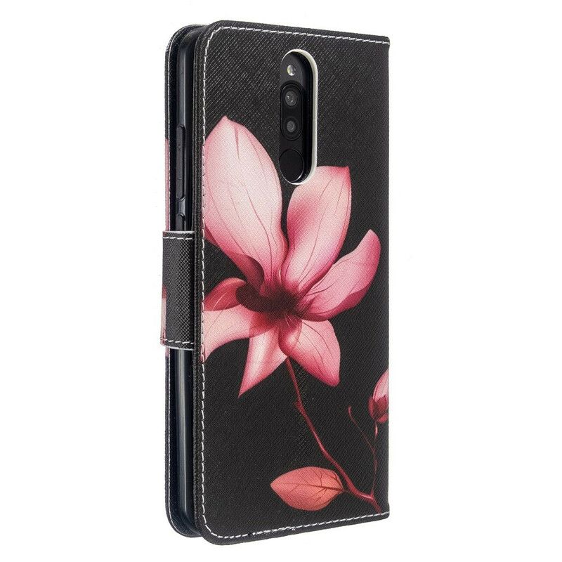 Flip Cover Xiaomi Redmi 8 Pink Blomst