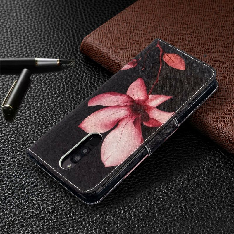 Flip Cover Xiaomi Redmi 8 Pink Blomst