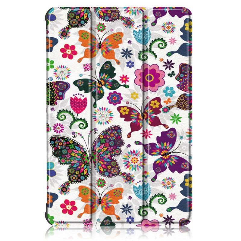 Cover Huawei MatePad T 10s Forstærkede Sommerfugle Og Blomster