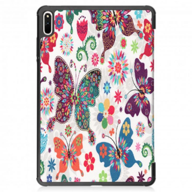 Cover Huawei MatePad 11 Retro Sommerfugle Og Blomster