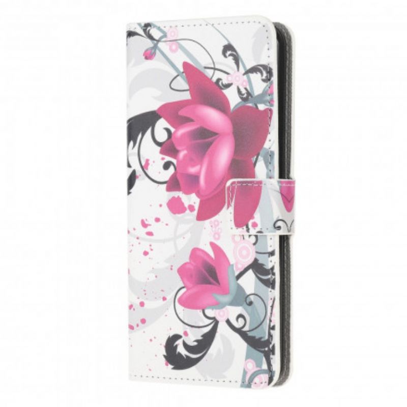 Flip Cover Moto G50 Tropiske Blomster