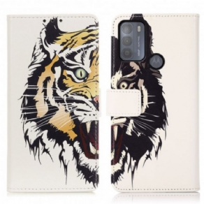 Læder Cover Moto G50 Hærd Tiger