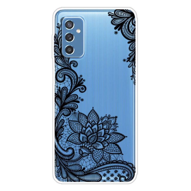 Cover Samsung Galaxy M52 5G Broderede Blomster