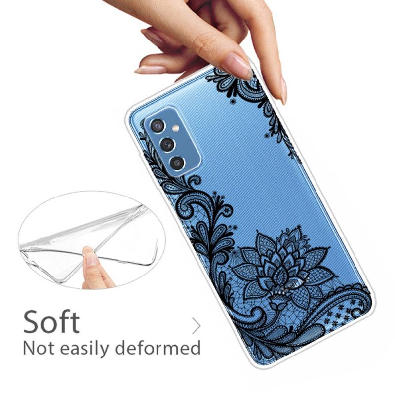 Cover Samsung Galaxy M52 5G Broderede Blomster