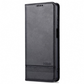 Cover Samsung Galaxy M52 5G Flip Cover Azns Lædereffekt