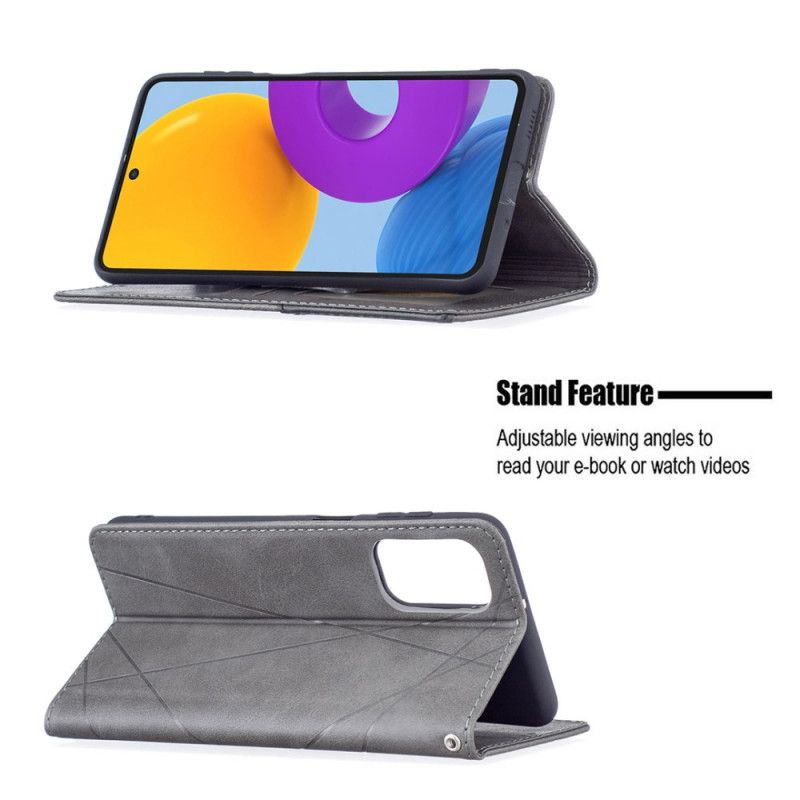 Cover Samsung Galaxy M52 5G Flip Cover Imiteret Læder Mønster