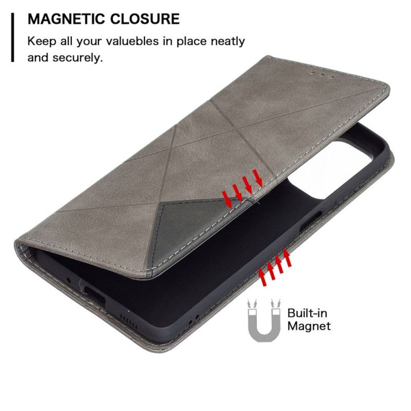 Cover Samsung Galaxy M52 5G Flip Cover Imiteret Læder Mønster