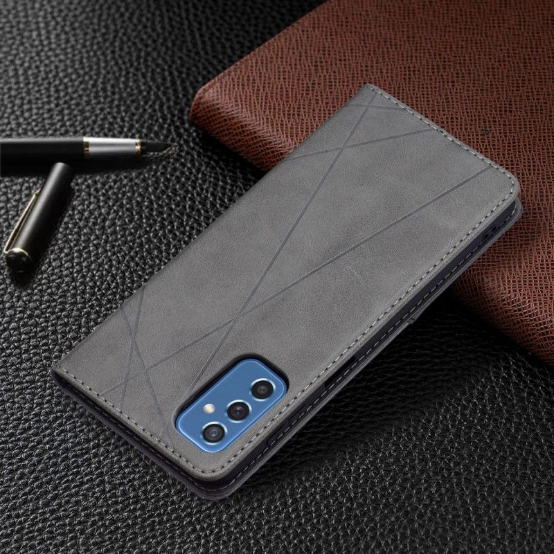 Cover Samsung Galaxy M52 5G Flip Cover Imiteret Læder Mønster