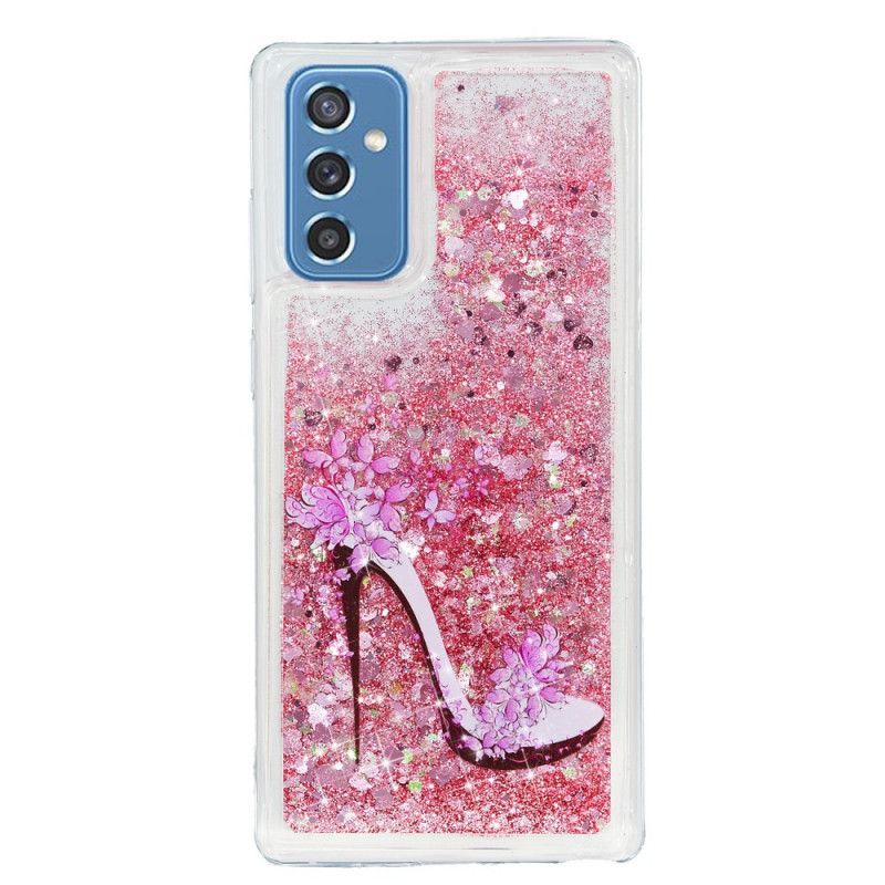 Cover Samsung Galaxy M52 5G Mousserende Pailletter