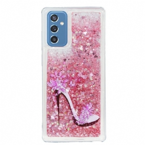 Cover Samsung Galaxy M52 5G Mousserende Pailletter