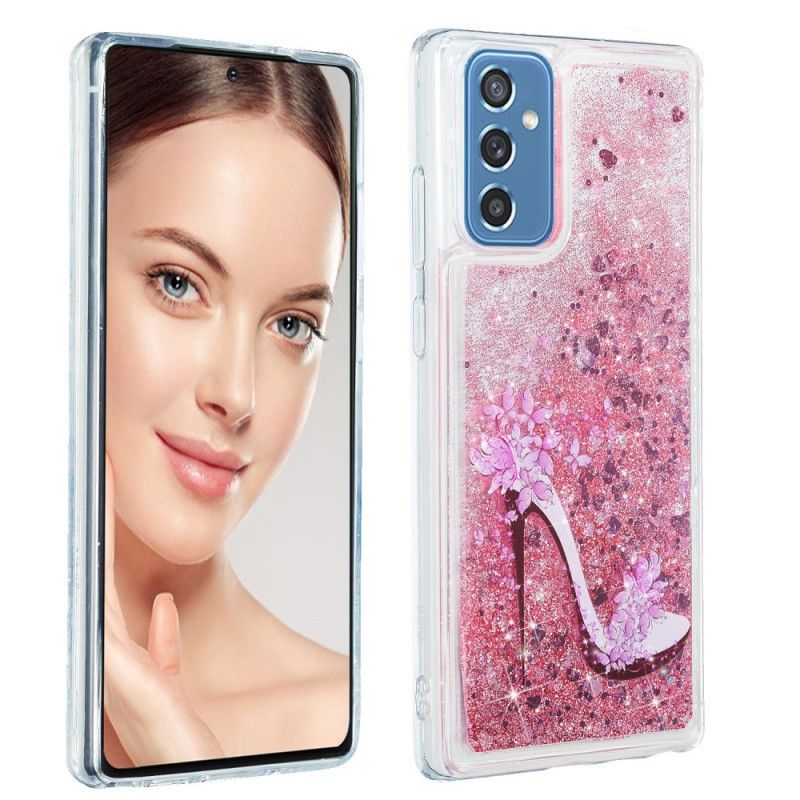 Cover Samsung Galaxy M52 5G Mousserende Pailletter