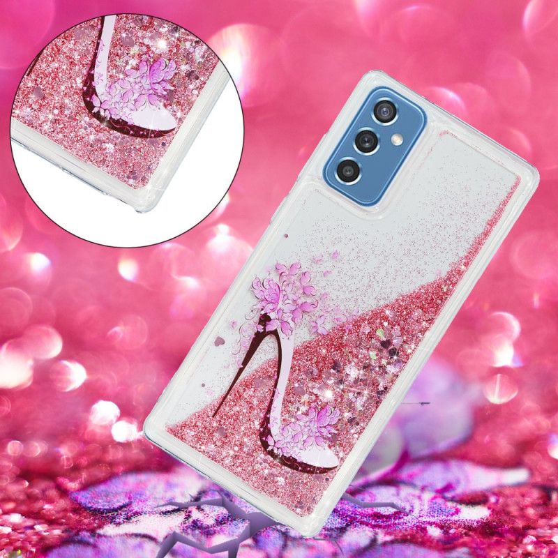 Cover Samsung Galaxy M52 5G Mousserende Pailletter