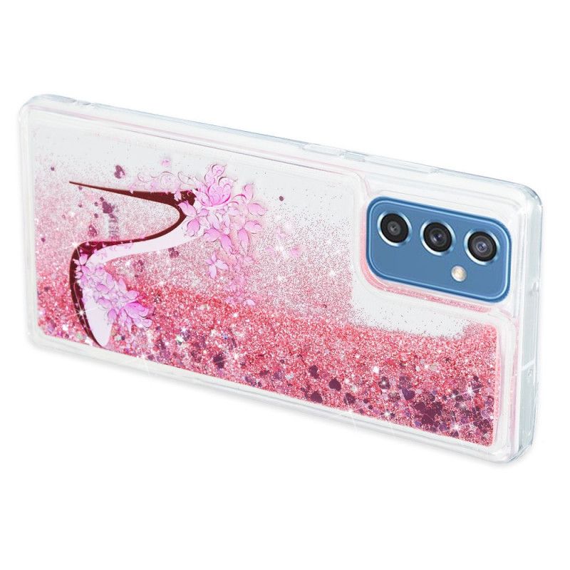 Cover Samsung Galaxy M52 5G Mousserende Pailletter