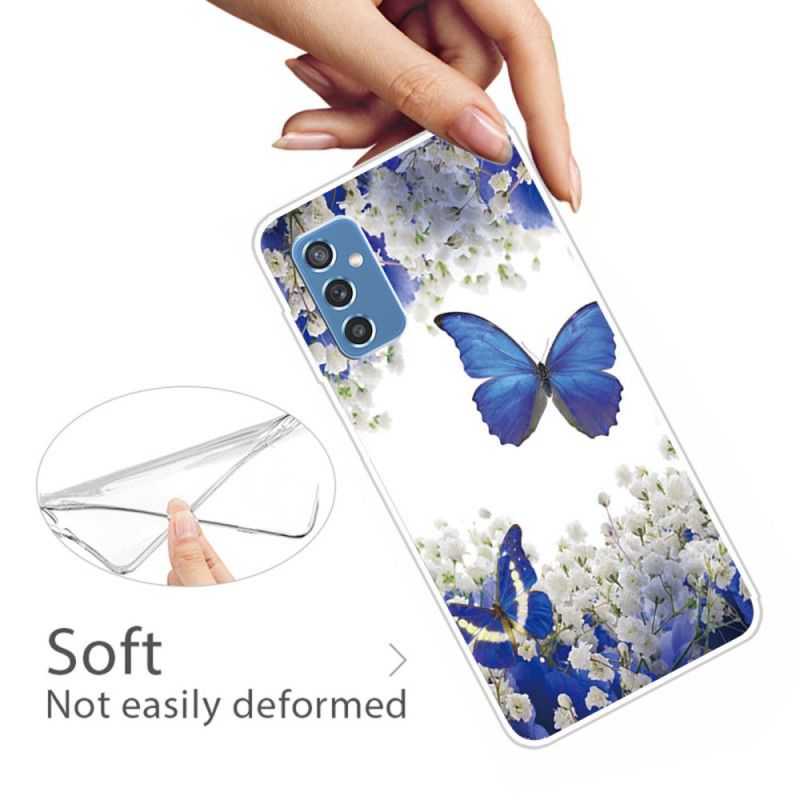 Cover Samsung Galaxy M52 5G Mystisk Sommerfugl