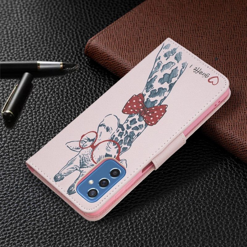 Flip Cover Samsung Galaxy M52 5G Erudit Giraf